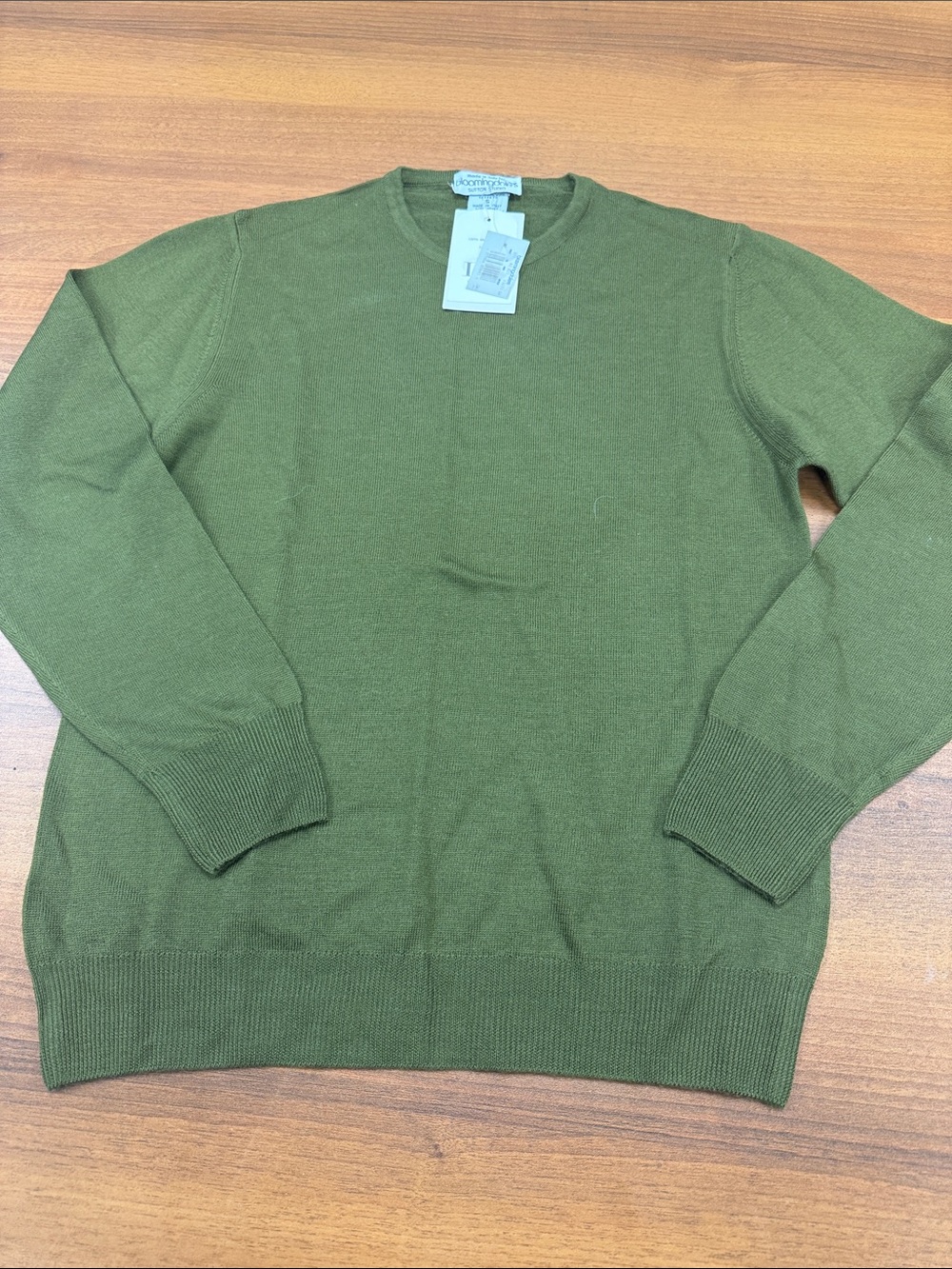 Sutton Studio merino woolOlive Green Crewneck Sweater